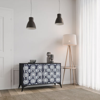 Credenza GRAPHITE EYES a 2 ante in finitura nera