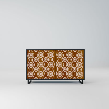Credenza BROWN EYES a 2 ante in finitura nera
