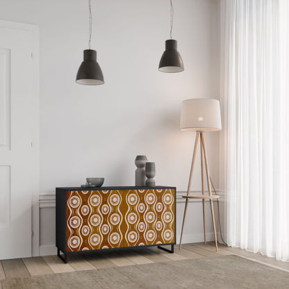 Credenza BROWN EYES a 2 ante in finitura nera