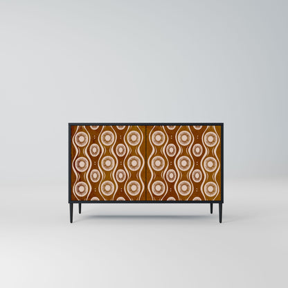 Credenza BROWN EYES a 2 ante in finitura nera
