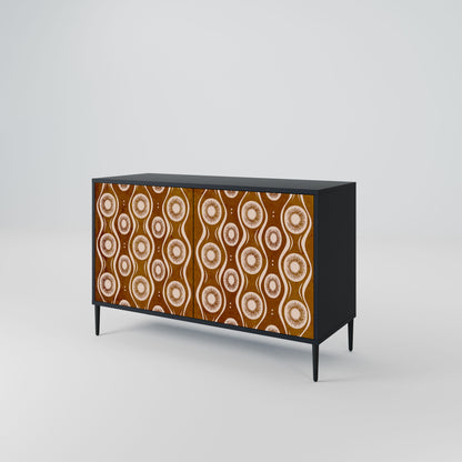 Credenza BROWN EYES a 2 ante in finitura nera