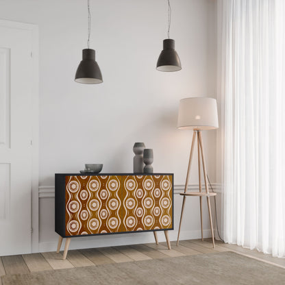 Credenza BROWN EYES a 2 ante in finitura nera