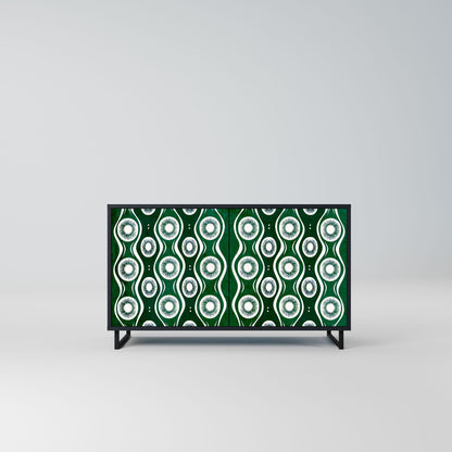 Credenza a 2 ante GREEN EYES in finitura nera