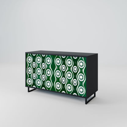 Credenza a 2 ante GREEN EYES in finitura nera
