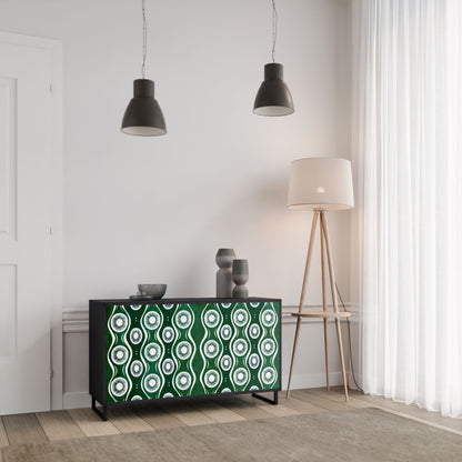Credenza a 2 ante GREEN EYES in finitura nera