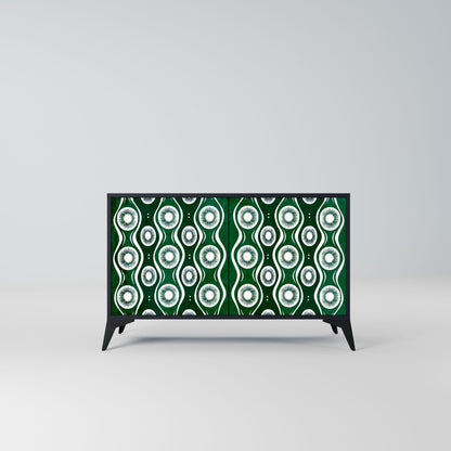 Credenza a 2 ante GREEN EYES in finitura nera