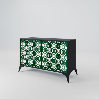 Credenza a 2 ante GREEN EYES in finitura nera