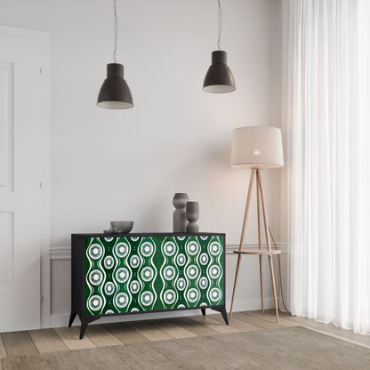 Credenza a 2 ante GREEN EYES in finitura nera