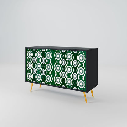 Credenza a 2 ante GREEN EYES in finitura nera