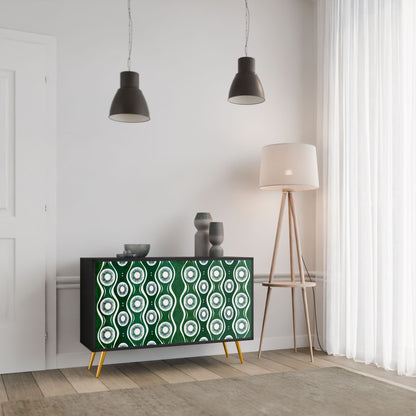 Credenza a 2 ante GREEN EYES in finitura nera