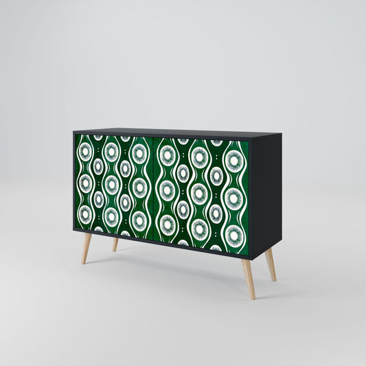 Credenza a 2 ante GREEN EYES in finitura nera