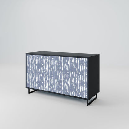 Credenza GRAPHITE RAIN a 2 ante in finitura nera