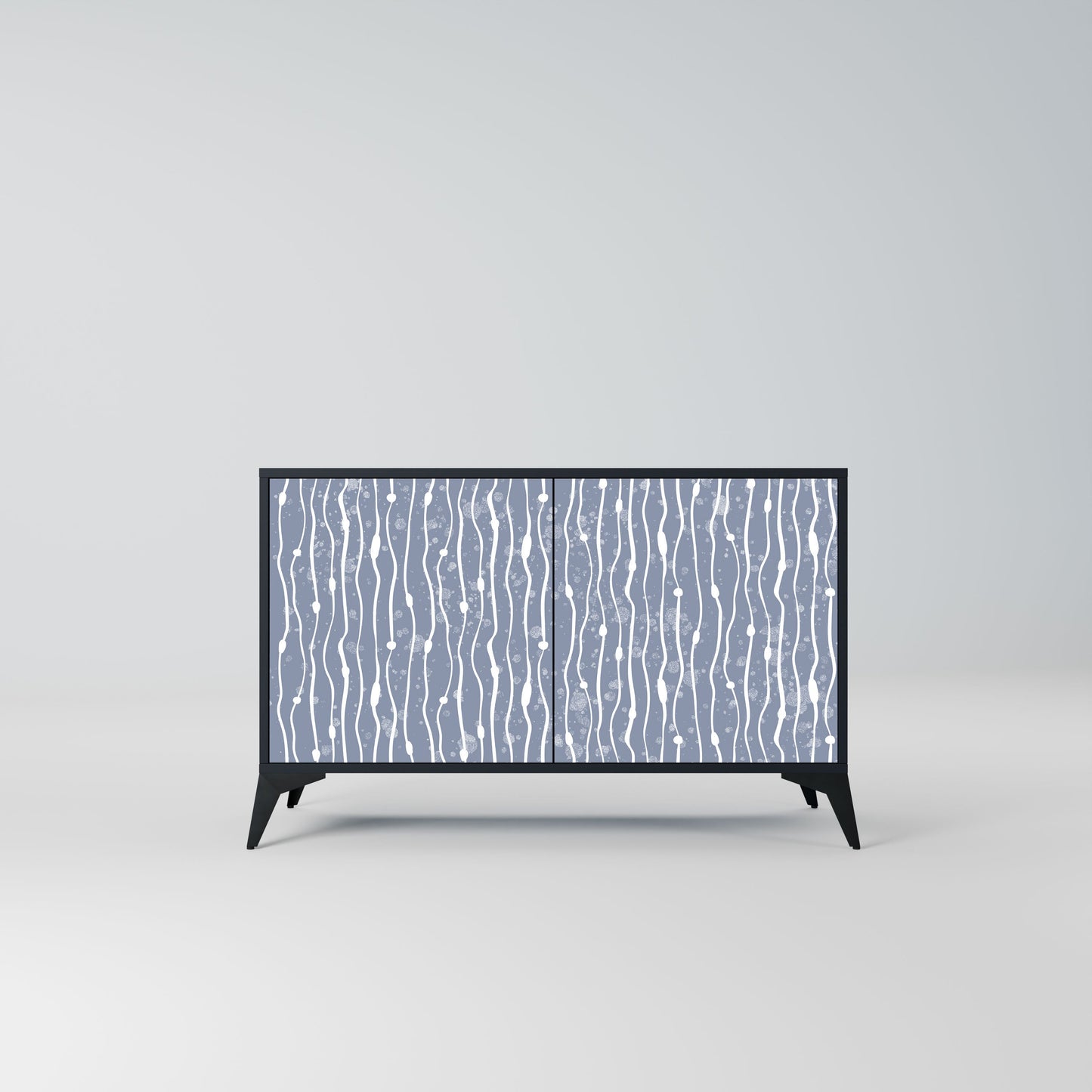 Credenza GRAPHITE RAIN a 2 ante in finitura nera