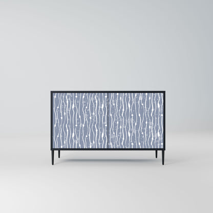 Credenza GRAPHITE RAIN a 2 ante in finitura nera
