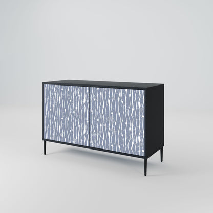 Credenza GRAPHITE RAIN a 2 ante in finitura nera