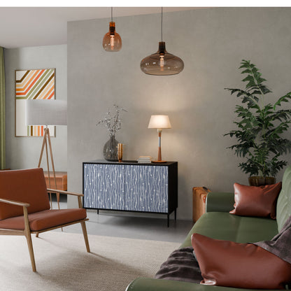 Credenza GRAPHITE RAIN a 2 ante in finitura nera