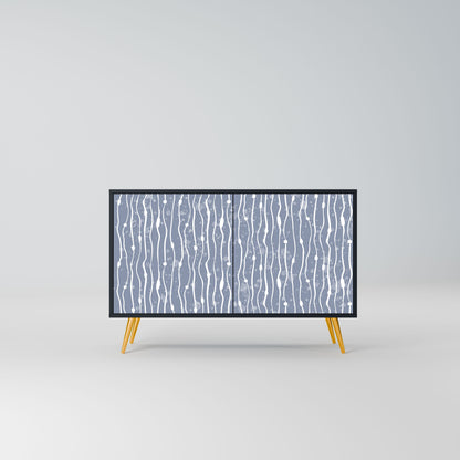 Credenza GRAPHITE RAIN a 2 ante in finitura nera