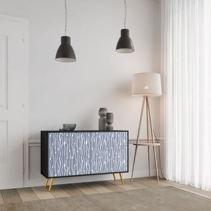 Credenza GRAPHITE RAIN a 2 ante in finitura nera