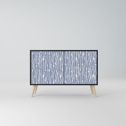 Credenza GRAPHITE RAIN a 2 ante in finitura nera