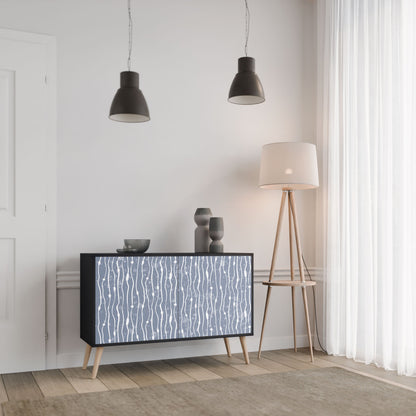 Credenza GRAPHITE RAIN a 2 ante in finitura nera