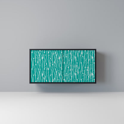 TURQUOISE RAIN Madia a 2 Ante in Finitura Nera