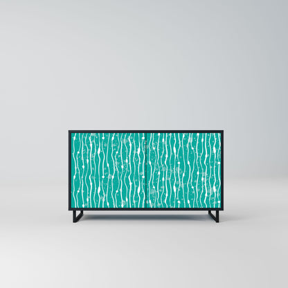 Credenza TURQUOISE RAIN a 2 ante in finitura nera