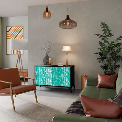Credenza TURQUOISE RAIN a 2 ante in finitura nera