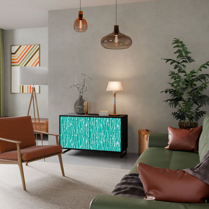 Credenza TURQUOISE RAIN a 2 ante in finitura nera