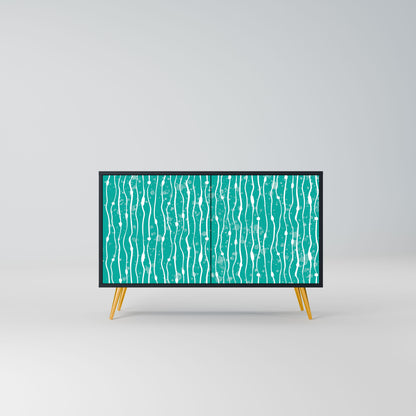 Credenza TURQUOISE RAIN a 2 ante in finitura nera