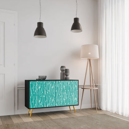 Credenza TURQUOISE RAIN a 2 ante in finitura nera