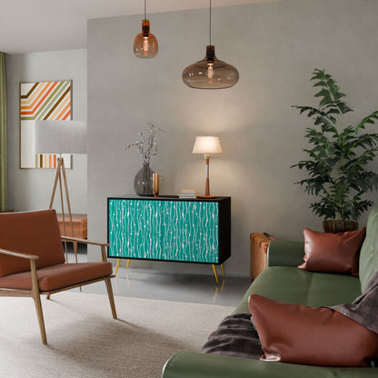Credenza TURQUOISE RAIN a 2 ante in finitura nera