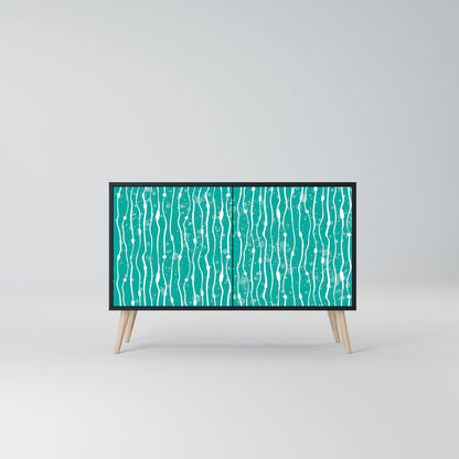 Credenza TURQUOISE RAIN a 2 ante in finitura nera