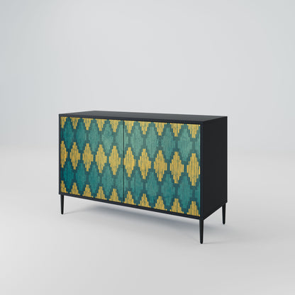Credenza POLYGONS a 2 ante in finitura nera