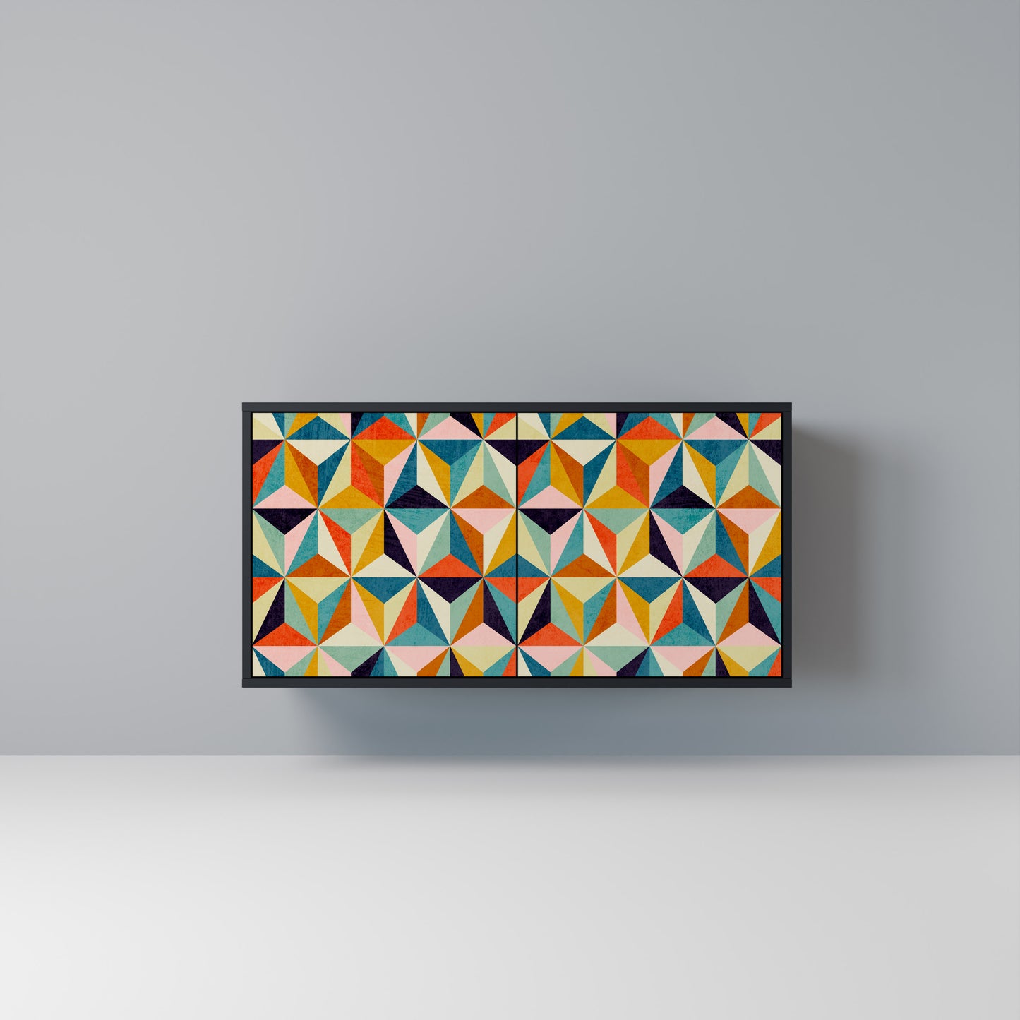 TESSELATE TREASURES Madia a 2 Ante in Finitura Nera