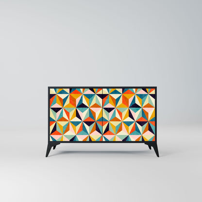 Credenza TESSELATE TREASURES a 2 ante in finitura nera