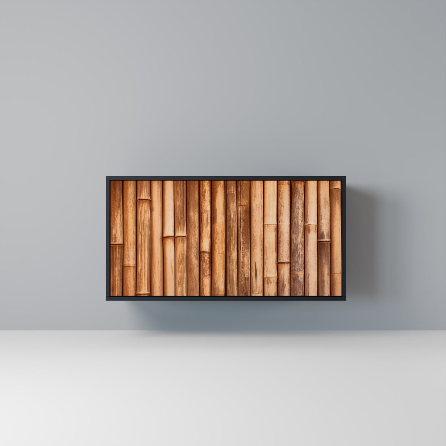 NATURAL WOOD Madia a 2 Ante in Finitura Nera