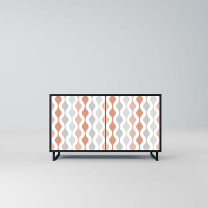 Credenza HAZY NOSTALGIA a 2 ante in finitura nera