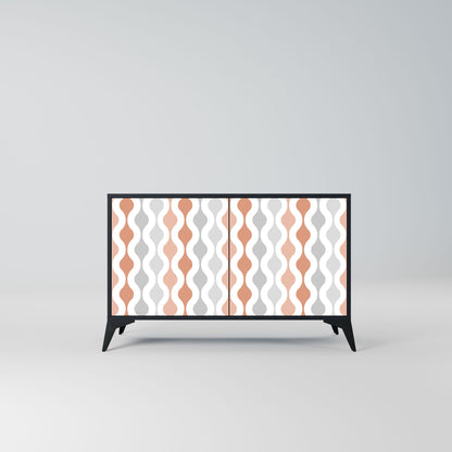 Credenza HAZY NOSTALGIA a 2 ante in finitura nera