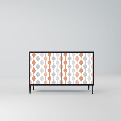 Credenza HAZY NOSTALGIA a 2 ante in finitura nera