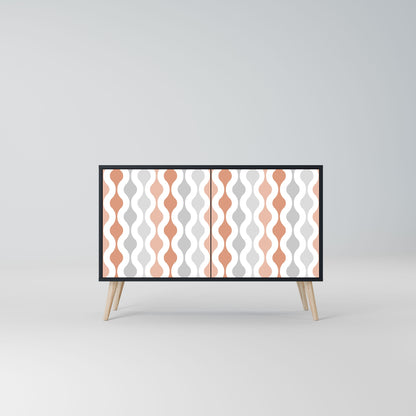 Credenza HAZY NOSTALGIA a 2 ante in finitura nera