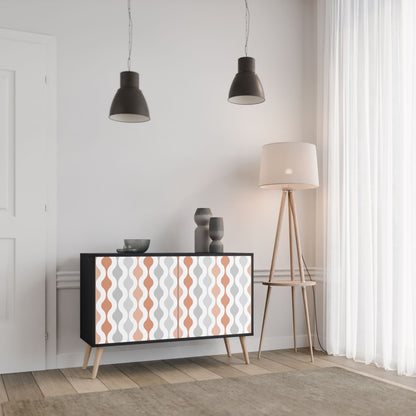 Credenza HAZY NOSTALGIA a 2 ante in finitura nera