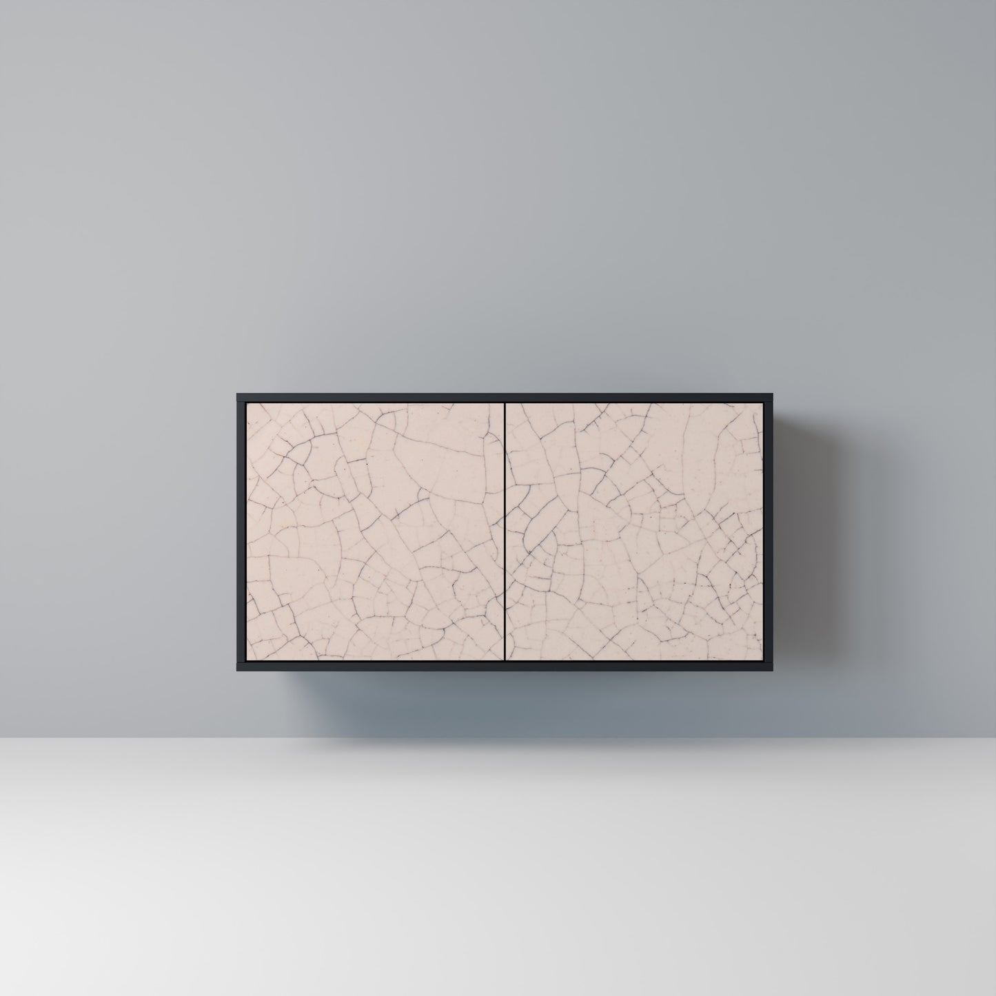 CERAMIC TEXTURE Madia a 2 Ante in Finitura Nera