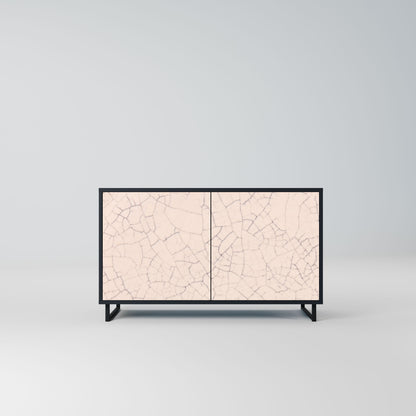 Credenza a 2 ante CERAMIC TEXTURE in finitura nera