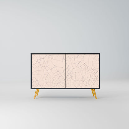 Credenza a 2 ante CERAMIC TEXTURE in finitura nera