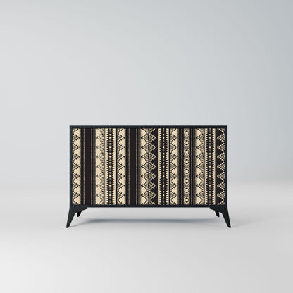 Credenza AZTEC a 2 ante in finitura nera