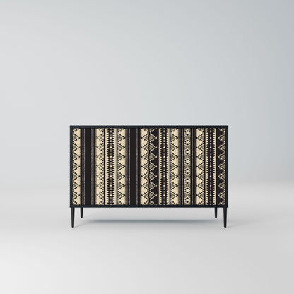 Credenza AZTEC a 2 ante in finitura nera