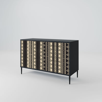 Credenza AZTEC a 2 ante in finitura nera