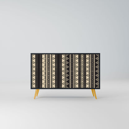 Credenza AZTEC a 2 ante in finitura nera