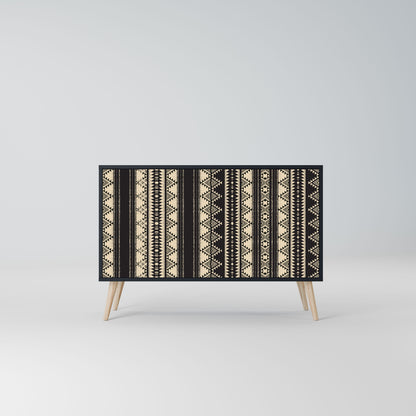 Credenza AZTEC a 2 ante in finitura nera