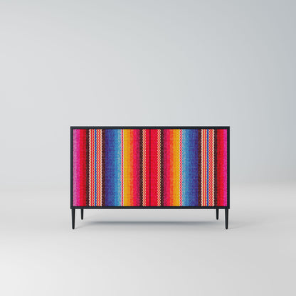 Credenza ETHNIC MEXICAN a 2 ante in finitura nera